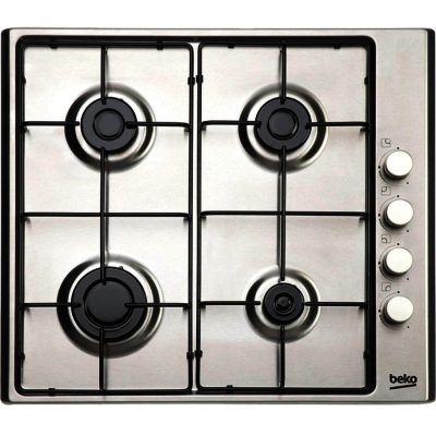 Beko HIZG64120SX 60cm 4 Burner Gas Hob in Stainless Steel 2 Year Parts & Labour Guarantee
